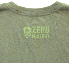 Zero Foxtrot T Shirt Men’s L Large Skull Logo Military Tactical Olive Drab Green