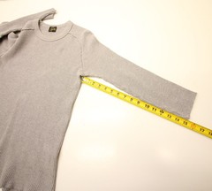 Needles Japan Raglan Thermal Waffle Knit Long Sleeve Small 34″ Chest Grey