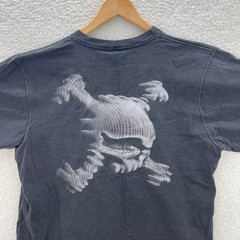 Vintage Oakley Software Shirt Mens Large Black 3d Skull Crossbones USA Made Y2K