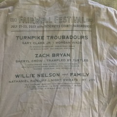 Farewell Festival 2023 XL Concert T-shirt Zach Bryan Willie Nelson