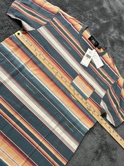 Ralph Lauren Double RL (RRL) Striped Turquoise Pocket T-Shirt- Size Medium