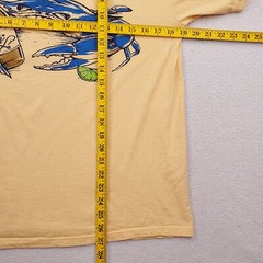 Salt Life Shirt Mens Medium Yellow Blue Crab Brew Beer Outdoor Beach