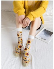8 Pairs Women Floral Sheer Sock Elastic See Through Socks Summer Thin Mesh Lace