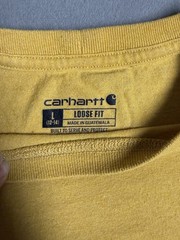 Carhartt Short-Sleeve Pocket Tee In Yellow Size Large Relaxed Fit