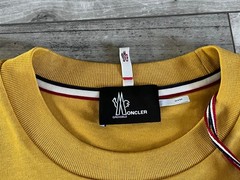 NWT Mens Moncler Grenoble Mustard Manica Corta Cotton Tee Shirt sz M $325