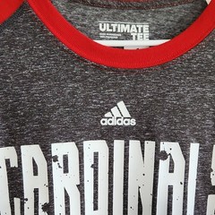 Adidas Ultimate Gray & Red Louisville Cardinals Climate Control Tee Size XL