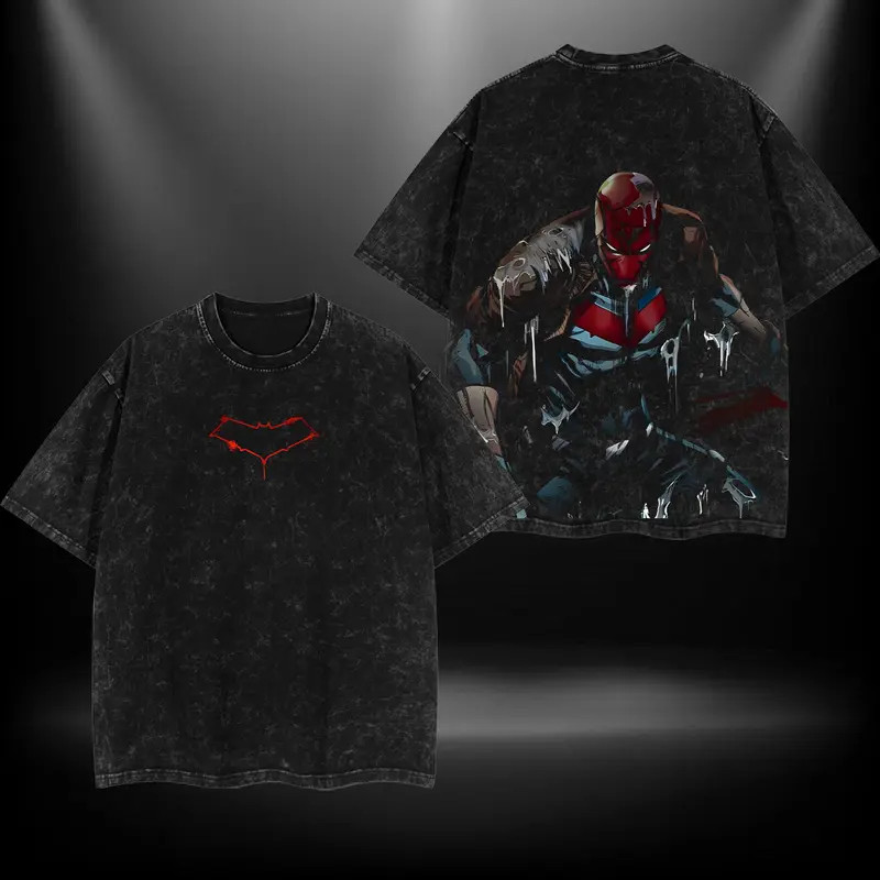 Red Hood T-Shirt Jason Todd DC Comic Graphic Streetwear Tee