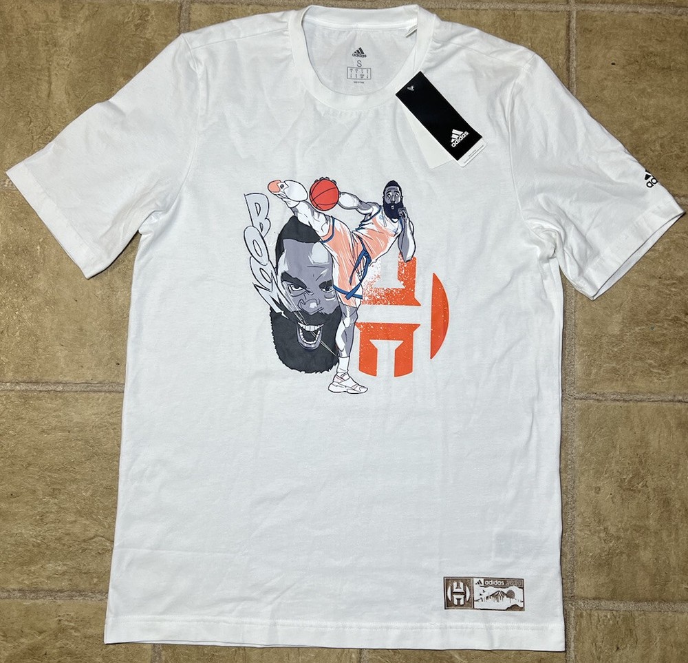Adidas James Harden GU Kick Graphic T-Shirt Mens Size Small 2020 White