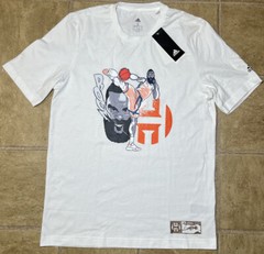 Adidas James Harden GU Kick Graphic T-Shirt Mens Size Small 2020 White