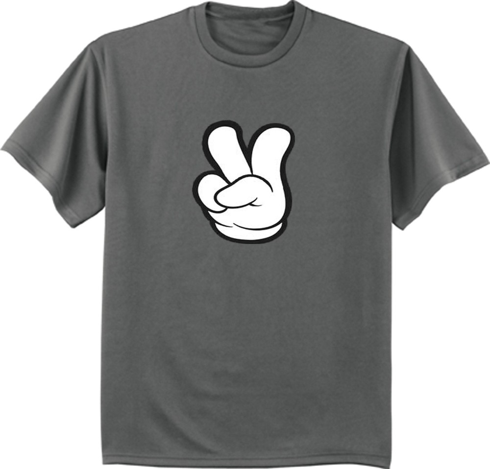 Peace sign design peace fingers hand sign cool hippie tee shirt design tee