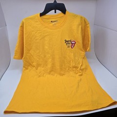 The Rolling Stones 2021 No Filter Tour Logo Crew T-Shirt Yellow S M XL XXL