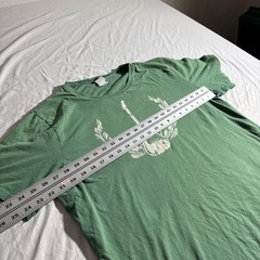 Vtg Utility Brand Y2K Green T Shirt Guitar Halo XL Soft 100% Cotton