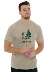 Life Is Crap Christmas Lights DIY Holiday Womens or Mens Crewneck T Shirt Tee