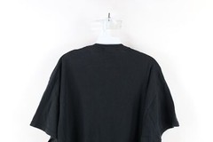 Vintage 90s Streetwear Mens XL Distressed Blank Pocket T-Shirt Black Cotton