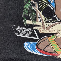 Vintage 1990 Looney Tunes Taz Tank Top Muscle Shirt Party Hard Cafe XL Beach WB