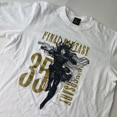 FINAL FANTASY 35th Anniversary T-shirt – White – Square Enix One Size Japan