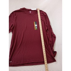 Athletic Works DriWorks Long Sleeve Shirt Men’s Large 42-44 Claret Red NWT
