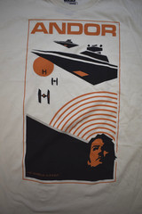 Star Wars Mens Andor Star Destroyer Ivory T-Shirt News S, XL, 2XL, 3XL