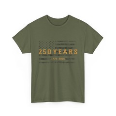 Distressed American Flag 250 Years Tee | 1776-2026 Anniversary Men Funny Tshirt