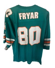 Vintage 90s Miami Dolphins NFL Starter Irving Fryar Teal Rare Size XL/52 Jersey