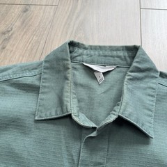 Seasalt Cornwall Fortune Ripstop Organic Cotton Shirt Placket Polo Small Green