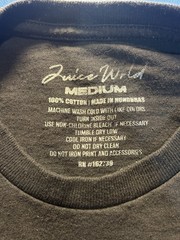 Juice Wrld Night Butterfly Graphic Emo Rap Tee T-Shirt M Neon Green Orange