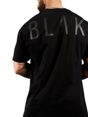 BLAK Cotton T-Shirt: Large Logo, Trendy Oversized Fit, Black