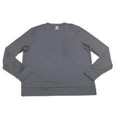 Members Mark Mens Top Large Size Black Long Sleeves Pullover w Zip Pocket