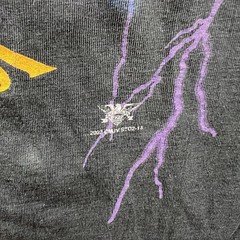 Vintage Sturgis Shirt Mens Large Black Purple Lightning Wolf Biker Rally AOP