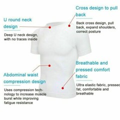 Men Classic Sleeveless Slimming Body Shaper Workout Shirt Belly Control Tank Tee