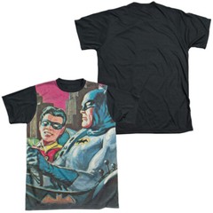 Batman Classic Tv Bat Signal Adult Halloween Costume T Shirt (Black Back), S-3XL