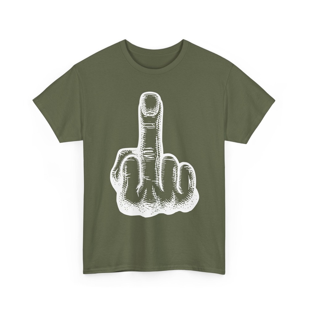 Middle Finger T-Shirt FUCK-OFF Funny Offensive Inappropriate Novelty Graphic Top
