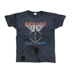 Vintage Kansas Audio-Visions 1980 Tour Band T Shirt XL Made In USA Black