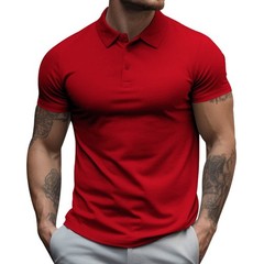 Men’s Casual Solid Polo Shirt Lightweight Quick-Dry Short-Sleeve Shirt Everyday