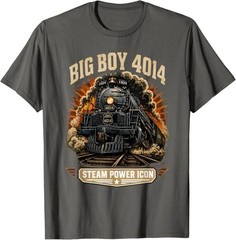 Big Boy 4014 Steam Engine Locomotive Train Vintage Railroad T-Shirt