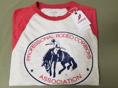 New Mens Professional Cowboys Association Baseball T-Shirt. 2 Colors To Choose