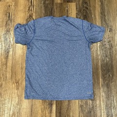 Adidas Climalite Heather Blue Training T-Shirt Logo Mens Size Large