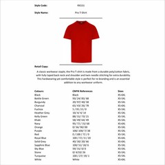 Pro RTX 3-Pack Workwear T-Shirt XS-6XL Plain Polycotton Crew Neck Uniform Tee