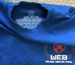 Marvel Men’s M Spider-Man WEB Brigade Blue/Gray Long Sleeve Graphic Tee