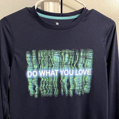All In Motion Long Sleeve Graphic Fishing Outdoor Sports T-Shirt Blue Youth XL