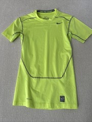 Nike Pro Combat Men’s Compression Training Short Sleeve T-Shirt Volt Yellow Sz M