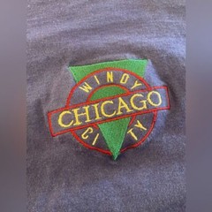 SIGNAL SPORT Vintage Navy Blue Men’s Shirt “Windy City Chicago” Graphic XL
