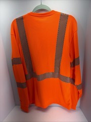 Carhartt Men’s High-Visibility Long-Sleeve Class 3 T-Shirt Bright Orange Med NEW
