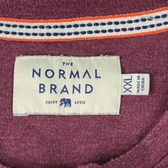 The Normal Brand Mens Shirt Size XXL Burgundy Puremeso 3 Button Henley L/S Logo