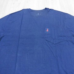Johnnie-O Men’s M Coastal Way Crewneck T-Shirt Navy Blue LS Graphic Print