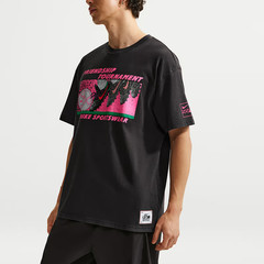Nike Sportswear T Shirts Men’s Gray Black Crew Neck Moderate IR5775-045 Size