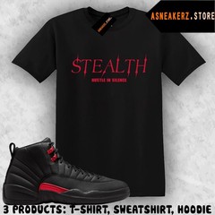 Shirt To Match AJ 12 Bloodline 2026 Sneaker Matching Tee Stealth T-Shirt