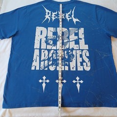 Rebel Vengeance Shirt 4XL Mens Blue All Over Print *Fits 3XL
