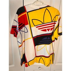 Adidas T-Shirt Men’s XL Originals Logo Play Trefoil Short Sleeve Geometric