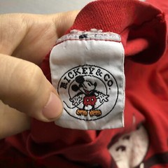 Vtg Disney Inc Red Mickey Mouse Sleepshirt T-Shirt Dress OSFM A2386